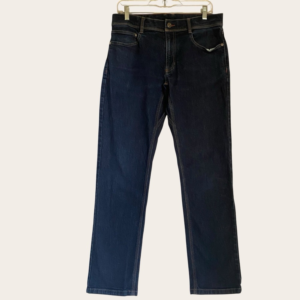 LL Bean Straight Leg Jeans Men 32x30 Dark Wash Classic Americana Everyday Casual